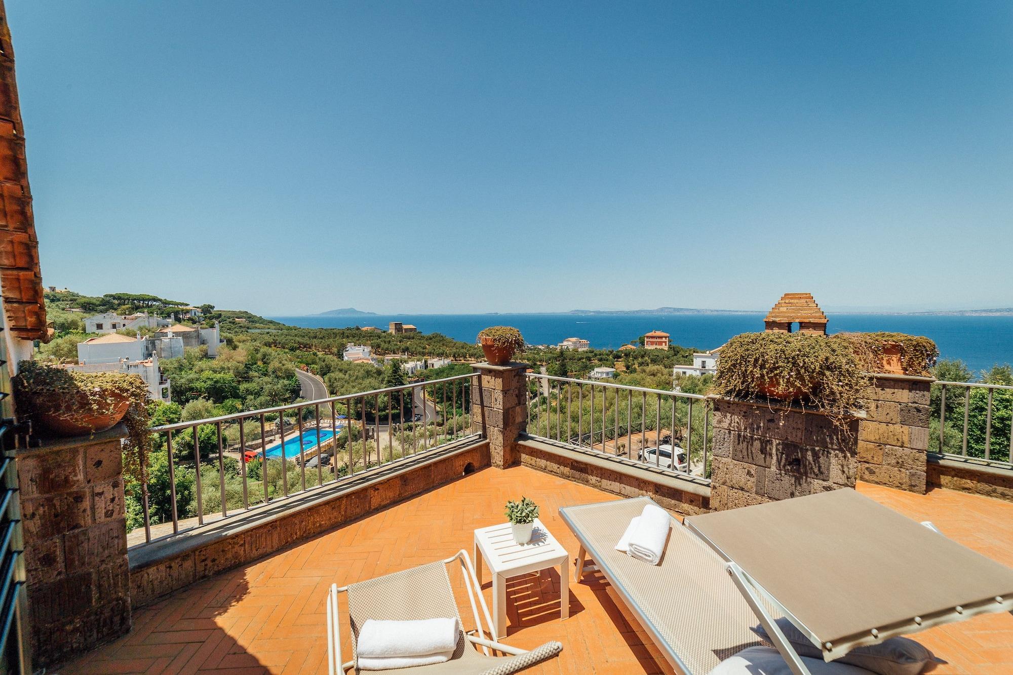 Villa Carolina Sorrento Private Heated Pool And Sea View Ngoại thất bức ảnh